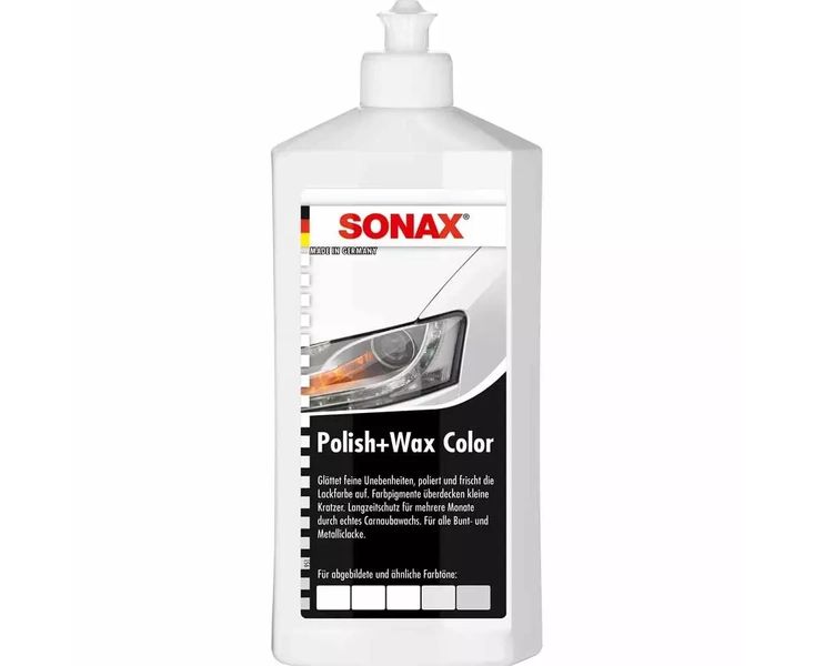 Цветной полироль с воском белый 250 мл SONAX Polish&Wax Color NanoPro 296041 фото