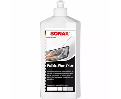 Цветной полироль с воском белый 500 мл SONAX Polish&Wax Color NanoPro 296000 фото
