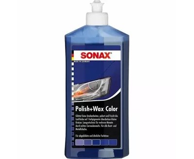 Кольорова поліроль із воском синій 250 мл SONAX Polish&Wax Color NanoPro 296241 фото