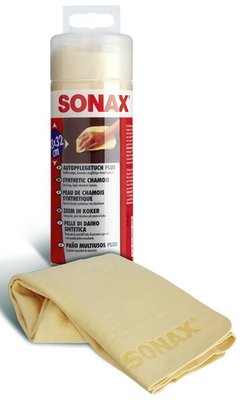 Синтетическая замша для сушки авто в тубе Sonax Synthetic Chamos Plus 43х32 см 417700 фото