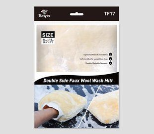 Перчатка двусторонняя из микрофибры Tonyin Double Side Microfiber Wash Mitt TF17 фото