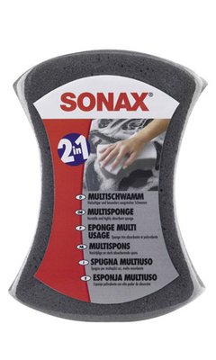 Губка +антимошка 2 в 1 для мойки авто Sonax MultiSponge двухсторонняя 428000 фото
