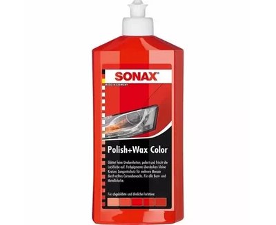 Кольорова поліроль із воском червоний Sonax Polish&Wax Color NanoPro 500 мл 296400 фото