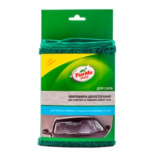 Мікрофібра двостороння Turtle Wax для очищення та надання блиску скла X5344 фото