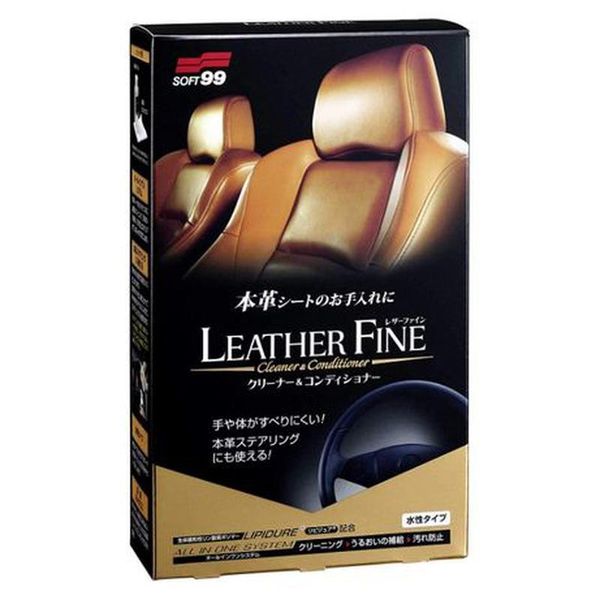 Очисник шкіри Soft99 Leather Fine Cleaner & Conditioner 100 мл 02069 фото